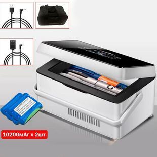 Медицинский портативный мини холодильник Coolbox CL-А08 для лекарств, инсулина с двумя аккумуляторами 10200 мАч 117391 фото