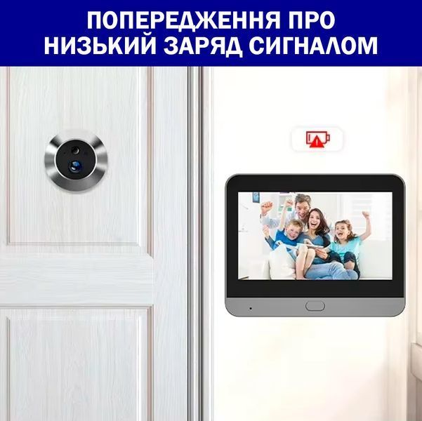 Дверной глазок Беспроводной Tuya Smart 1080P Wi-Fi с 4.3&rdquo;дисплеем и камерой ночного видения 116492 фото