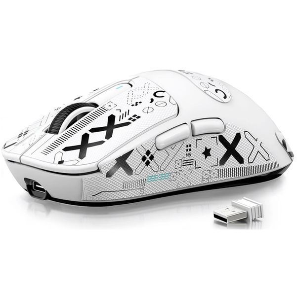 Мышка Игровая Беспроводная Attack Shark X11 22000 DPI PAW3311 с зарядной догстанцией RGB подсветкой Белая 116272 фото