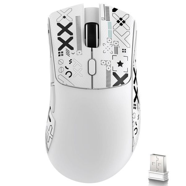 Мышка Игровая Беспроводная Attack Shark X11 22000 DPI PAW3311 с зарядной догстанцией RGB подсветкой Белая 116272 фото