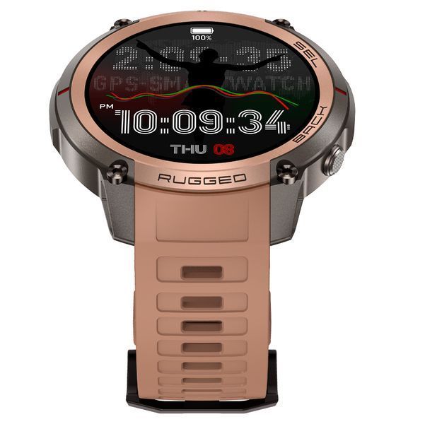 Смарт Часы DM59 GPS, 5ATM, с компасом, барометром, экран 1,43" HD AMOLED 500 mAh Светло-Коричневый 117672 фото