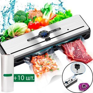 Вакуумний пакувальник для продуктів AP-25P з функцією вакуумування контейнерів +10 пакетів в комплекті 117597 фото