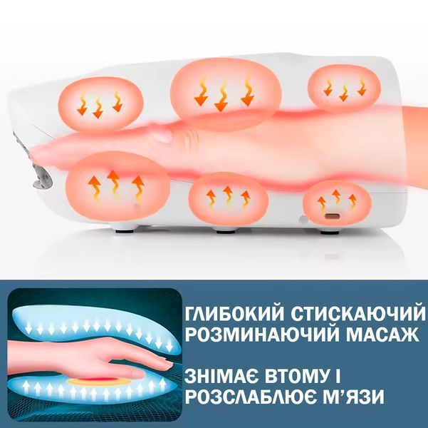 Графен для снятия усталости и боли в руках Электрический Массажер с 5 уровнями воздушной компрессии и нагревания 116705 фото