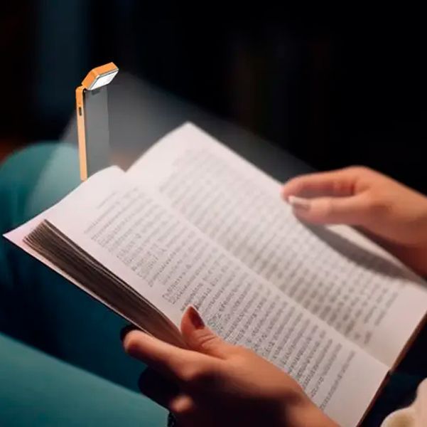 Лампа LED для ночного чтения 3 режима Лампа-закладка для книг Лед Оранжевая 116287 фото