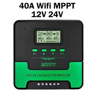 Контроллер заряда солнечной батареи 40A Wifi MPPT 12V/24V, LCD и Dual USB 117451 фото