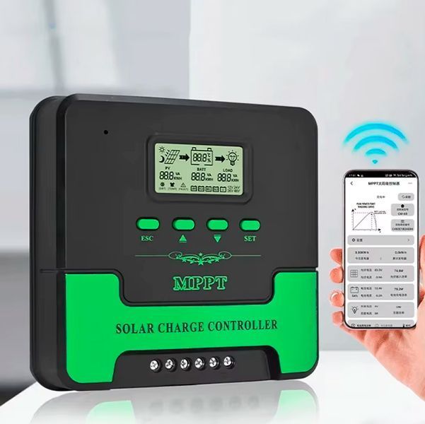 Контроллер заряда солнечной батареи 40A Wifi MPPT 12V/24V, LCD и Dual USB 117451 фото