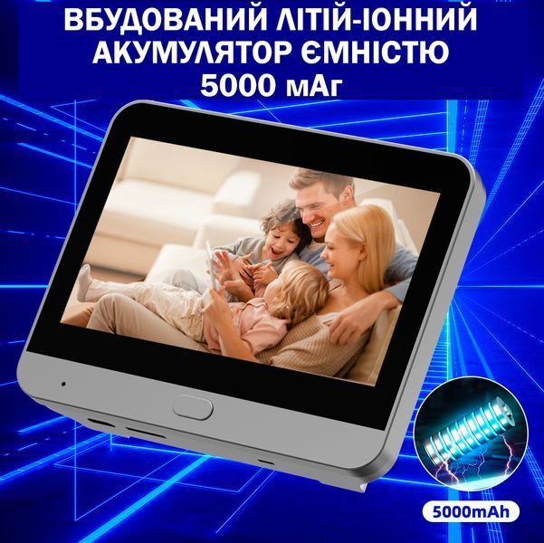 Умный Дверной Глаз Tuya Smart 1080P с 4.3" дисплеем и 3MP HD камерой Черный 117060 фото