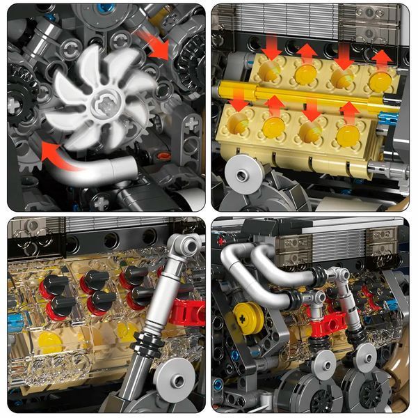 Конструктор Mould King Technic Моторизований двигун BGT W16 на 952 деталі 117767 фото
