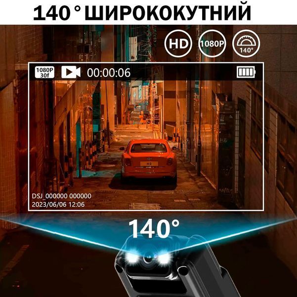 Мини-камера JOZUZE L12 WiFi 1080P Портативный цифровой видеорегистратор 117037 фото