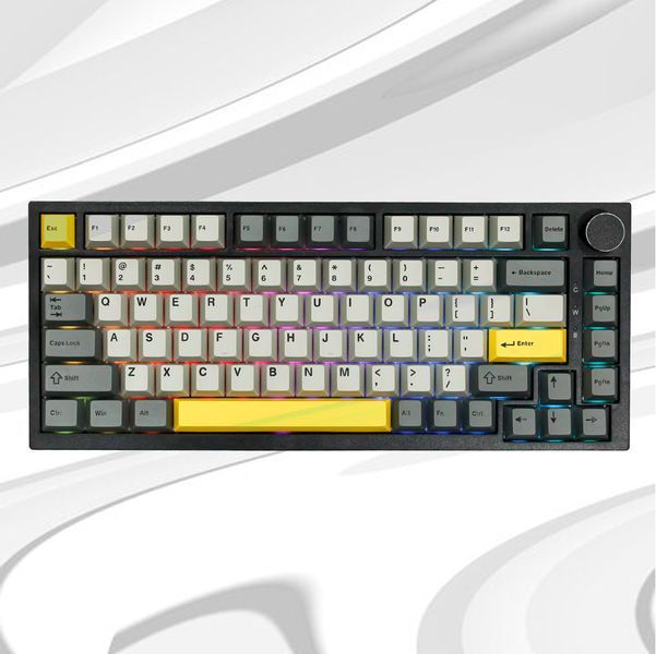 Клавиатура Механическая ведущая AJAZZ AK820 с RGB подсветкой Универсальная Черно-Серый 116450 фото
