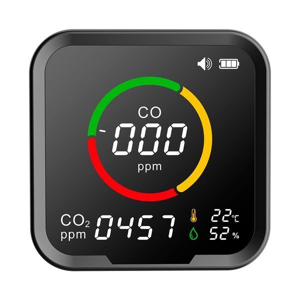 Детектор угарного газа PTH-9E CO / CO2 детектор с мониторингом температуры и влажности 117083 фото