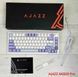 Клавиатура беспроводная механическая AJAZZ AK820 Pro Bluetooth 5.1/2.4G с дисплеем / RGB подсветкой Универсальная Бело-фиолетовый 116451 фото 1