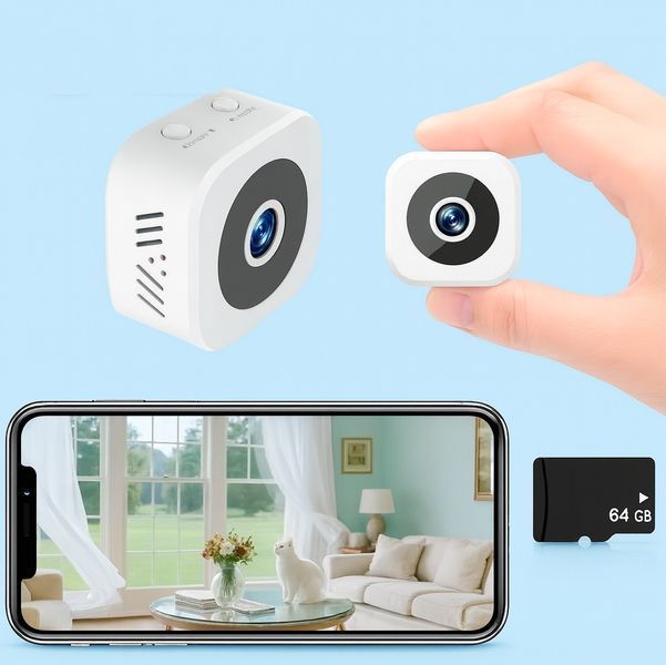 Мини-камера 4K Full HD с WiFi и ночным видением 64 Гб Белая 117170 фото