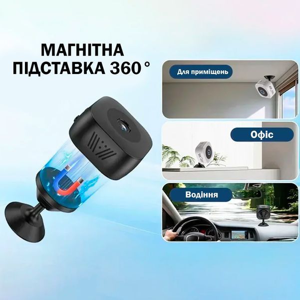 Мини-камера 4K Full HD с WiFi и ночным видением 64 Гб Белая 117170 фото