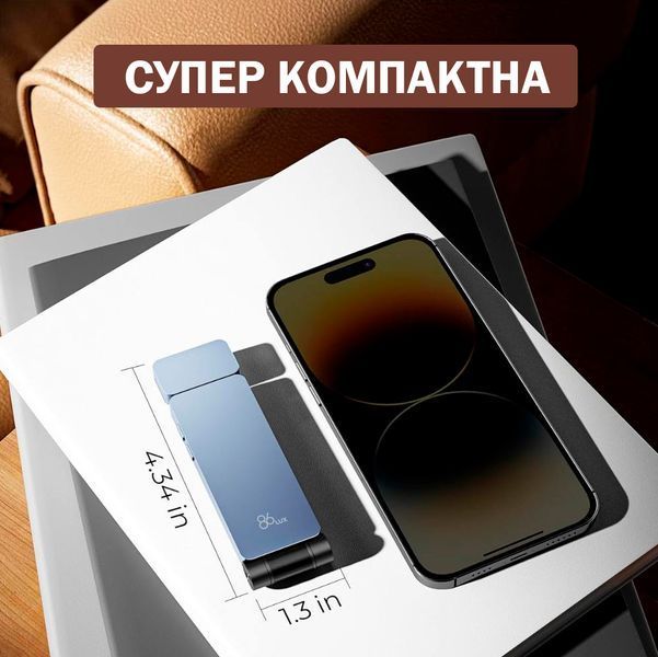 Лампа LED для ночного чтения 3 режима Лампа-закладка для книг Лед Синяя 116453 фото