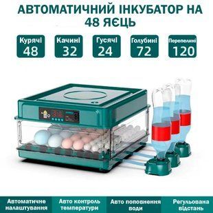 Инкубатор автоматический на 48 яиц (220/12в) NeoNest с роликовым переворотным механизмом для инкубирования яиц разных птиц 117383 фото