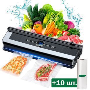 Вакууматор +10 пакетов Вакуумный упаковщик DALIU AP-22 со стерелизацией со встроенным резаком и дисплеем 116713 фото