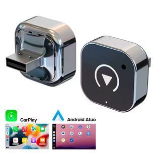Беспроводной Адаптер Carplay Smart для Apple CarPlay и Android Auto USB 5G WiFi Bluetooth Серый 116758 фото