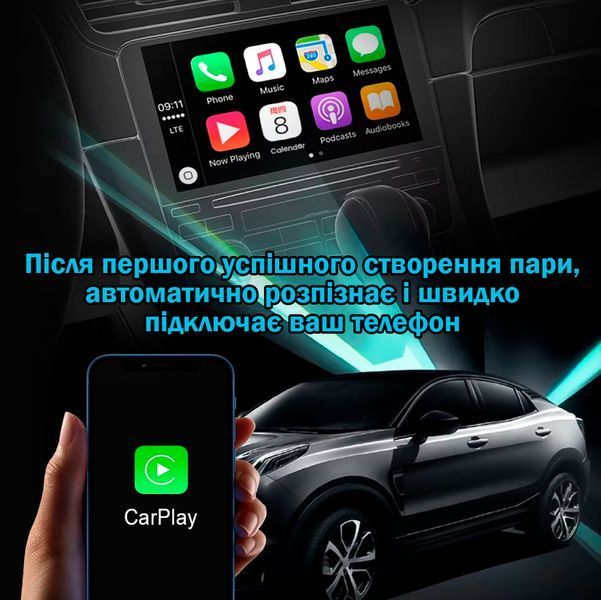 Беспроводной Адаптер Carplay Smart для Apple CarPlay и Android Auto USB 5G WiFi Bluetooth Серый 116758 фото