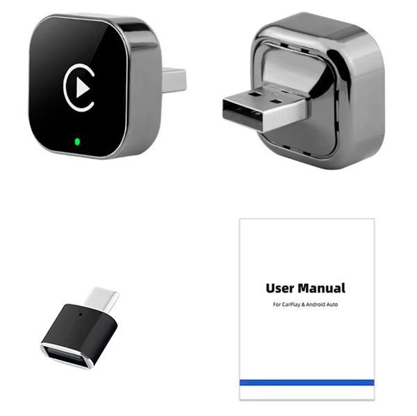 Беспроводной Адаптер Carplay Smart для Apple CarPlay и Android Auto USB 5G WiFi Bluetooth Серый 116758 фото