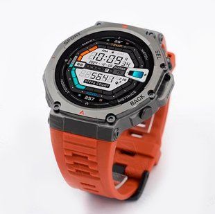 Смарт Годинник T REX 3 GPS, 5ATM, з компасом, барометром, екран 1,43" HD AMOLED 500 mAh Коричневый ремінець 117196 фото