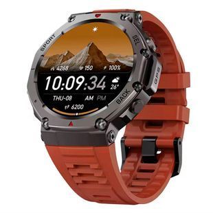Смарт Часы T REX 3 GPS, 5ATM, с компасом, барометром, экран 1,43" HD AMOLED 500 mAh Коричневий ремешок 117196 фото